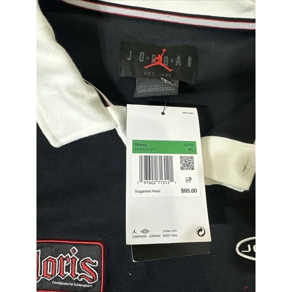 Nike Jordan Flight Rugby Shirt Men’s XL Twenty3 Flight School Patch NWT